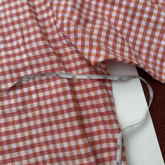 Brooks Brothers Shirt Mens L Pink Irish Linen Short Sleeve Button Up Adult - Picture 4 of 5